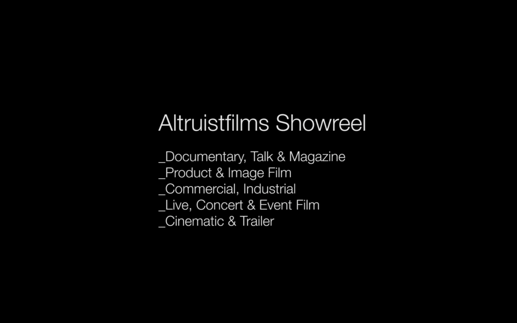 Altruist Films – Demo Reel #1